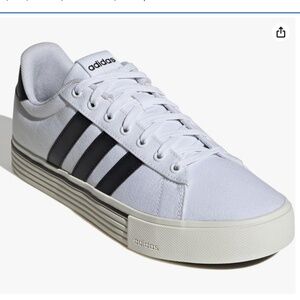 NWT Adidas Unisex Canvas Casual Sneaker White/Black/Off White (Size W6.5 / M5.5)